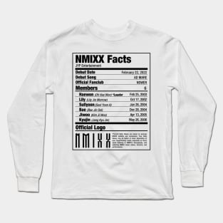 NMIXX Nutritional Facts 2 Long Sleeve T-Shirt